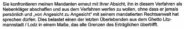 Auszug Stellungnahme